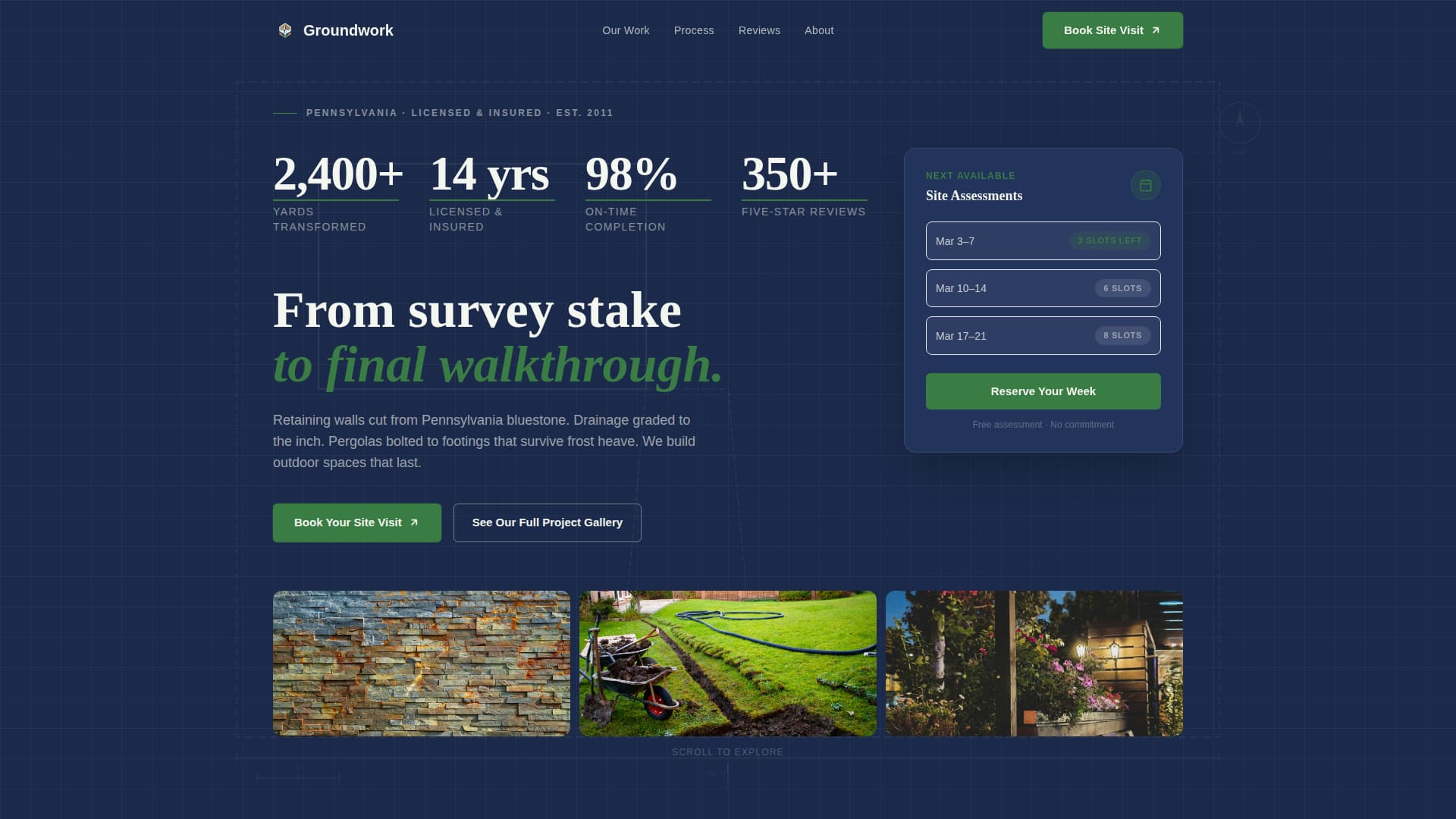 Garden & Yard Renovation Booking Website Template