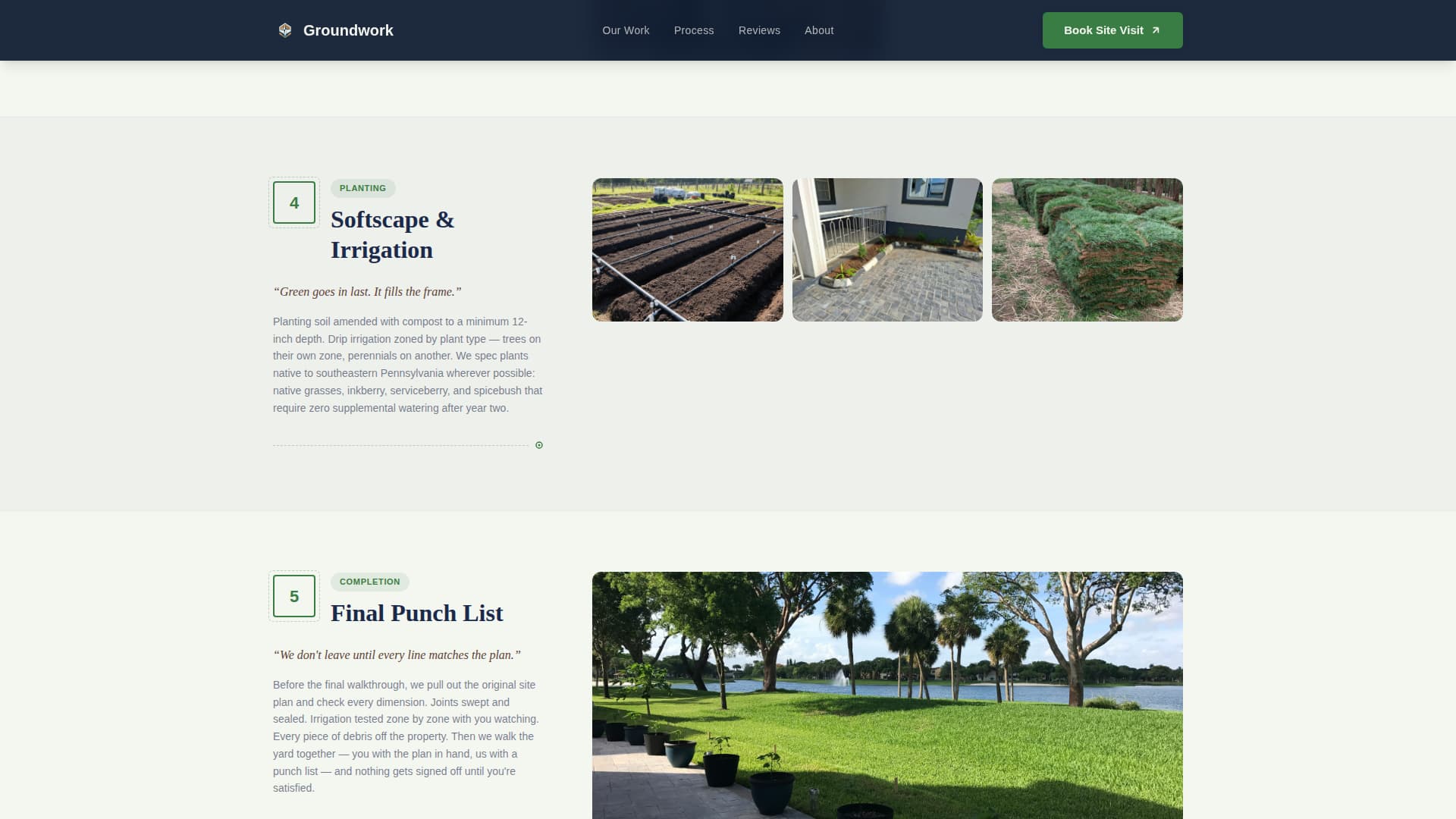 Garden & Yard Renovation Booking Website Template
