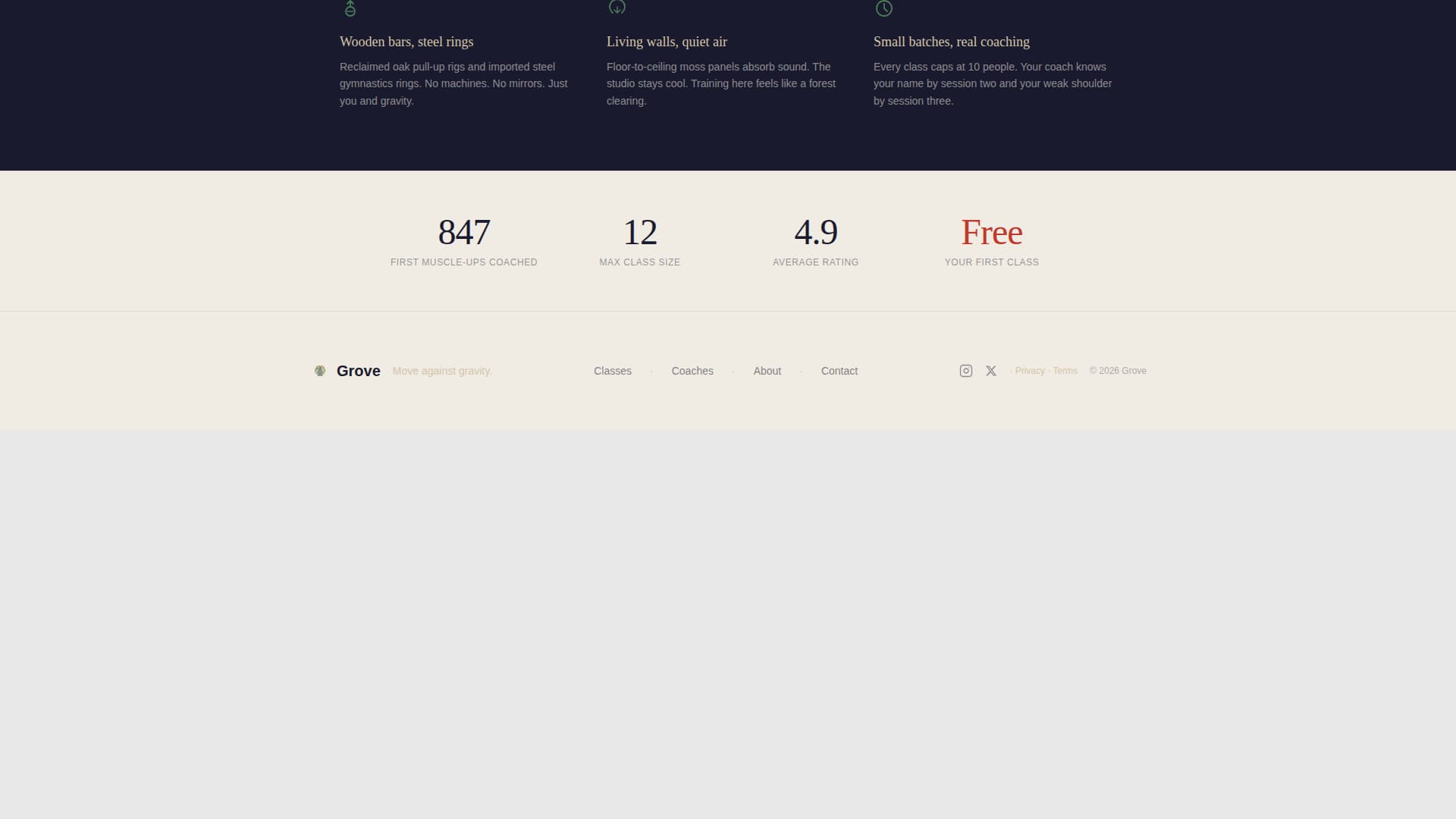 Calisthenics Fitness Booking Website Template