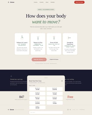 Calisthenics Fitness Booking Website Template