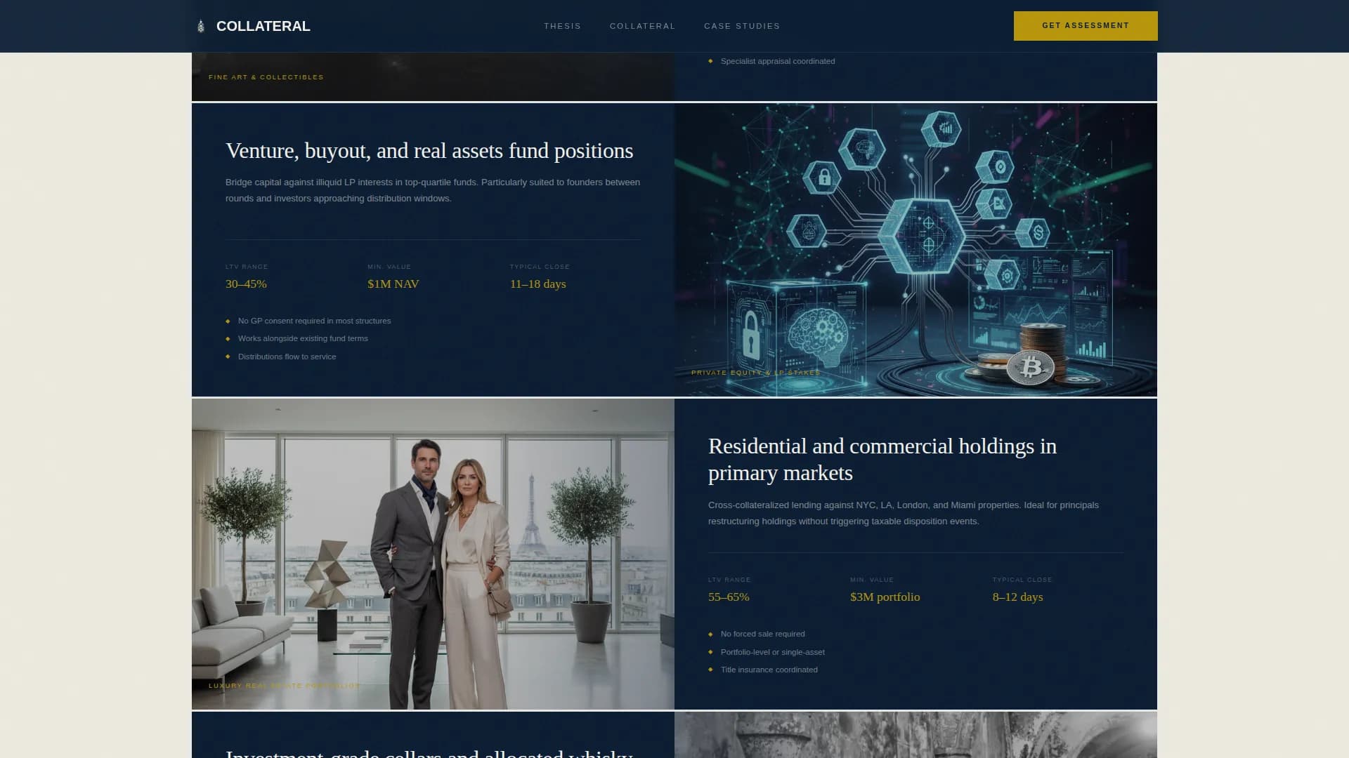 Collateral - Bespoke Private Lending Landing Page Template