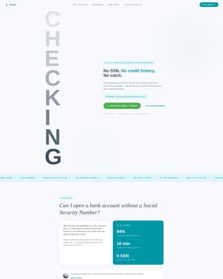 Arrive - Borderless Checking Landing Page Template