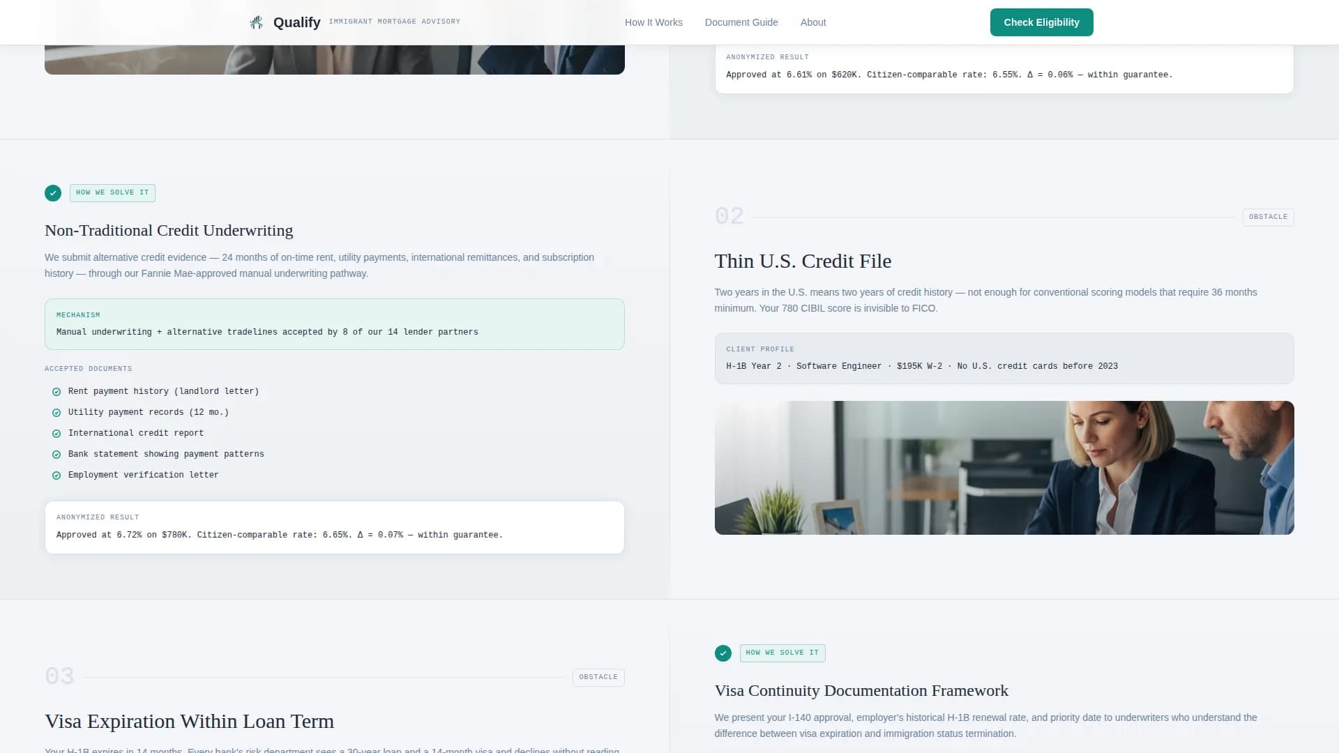 Advise — Immigrant Mortgage Expert Landing Page Template