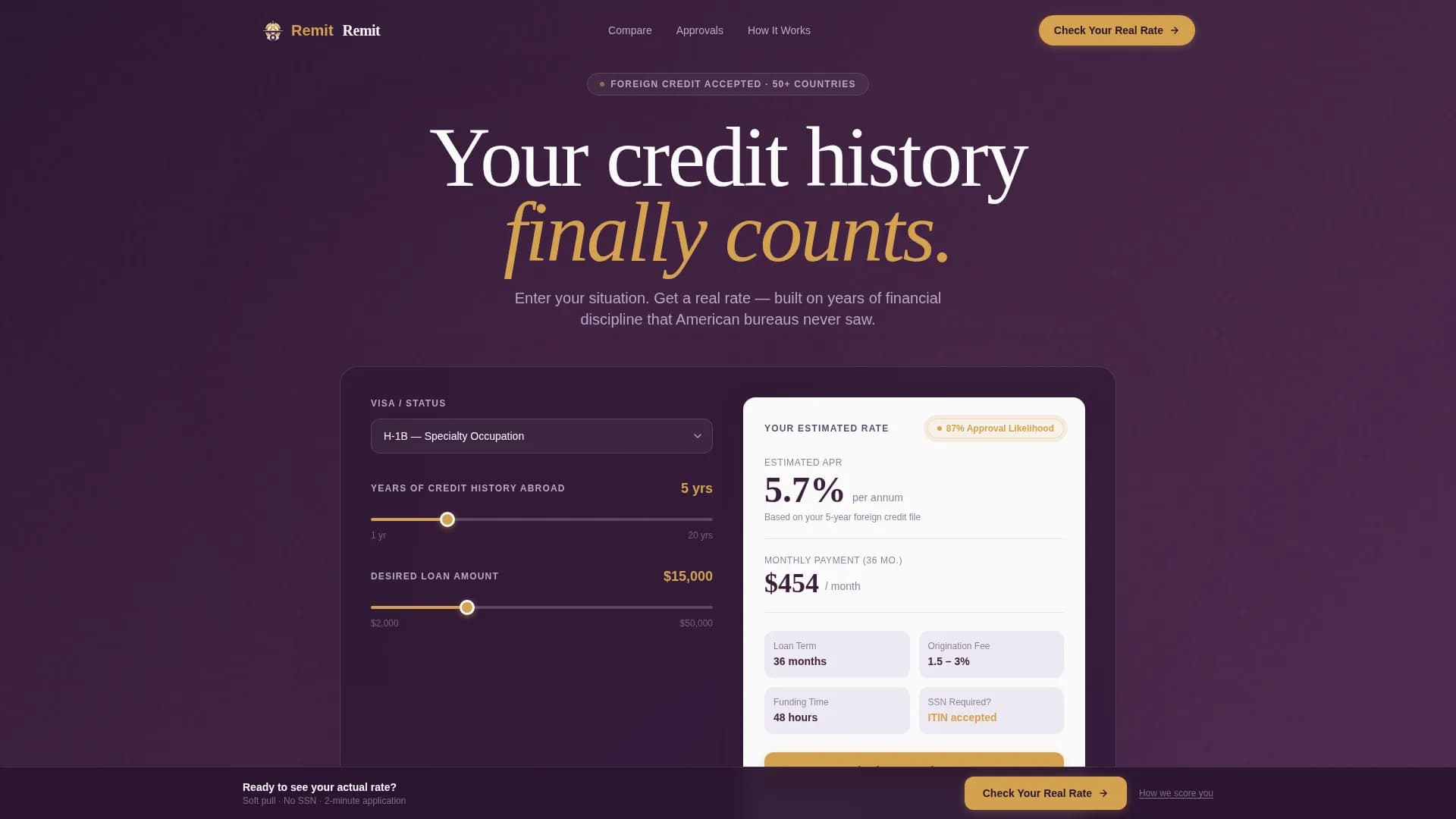 Transfer — Immigrant Loan Guide Landing Page Template