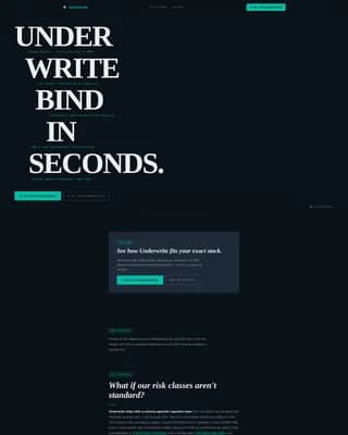 Accelerate — Underwriting Automation Solution Landing Page Template