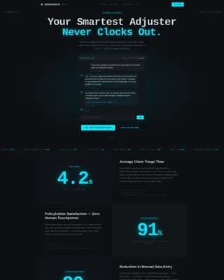 Automate — AI Claims Processor Landing Page Template