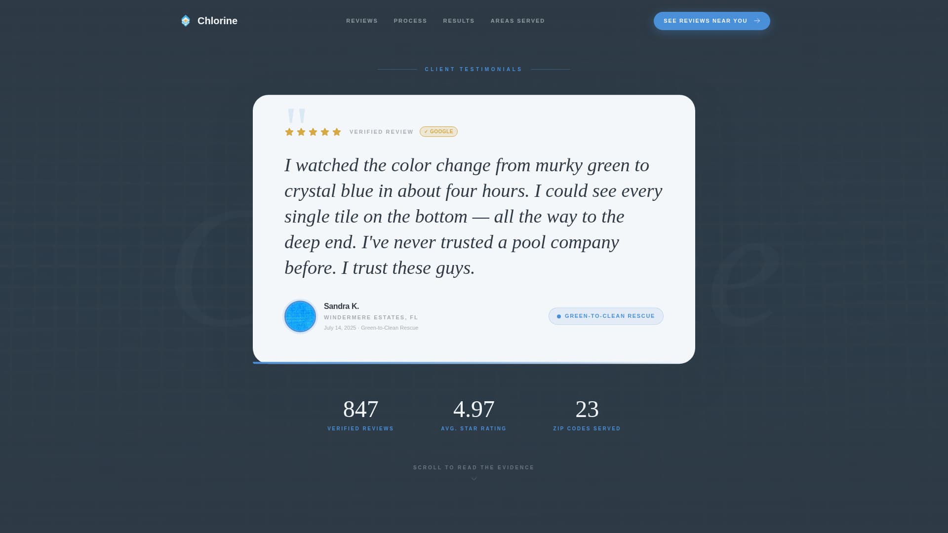 Pool Technician Reviews Website Template