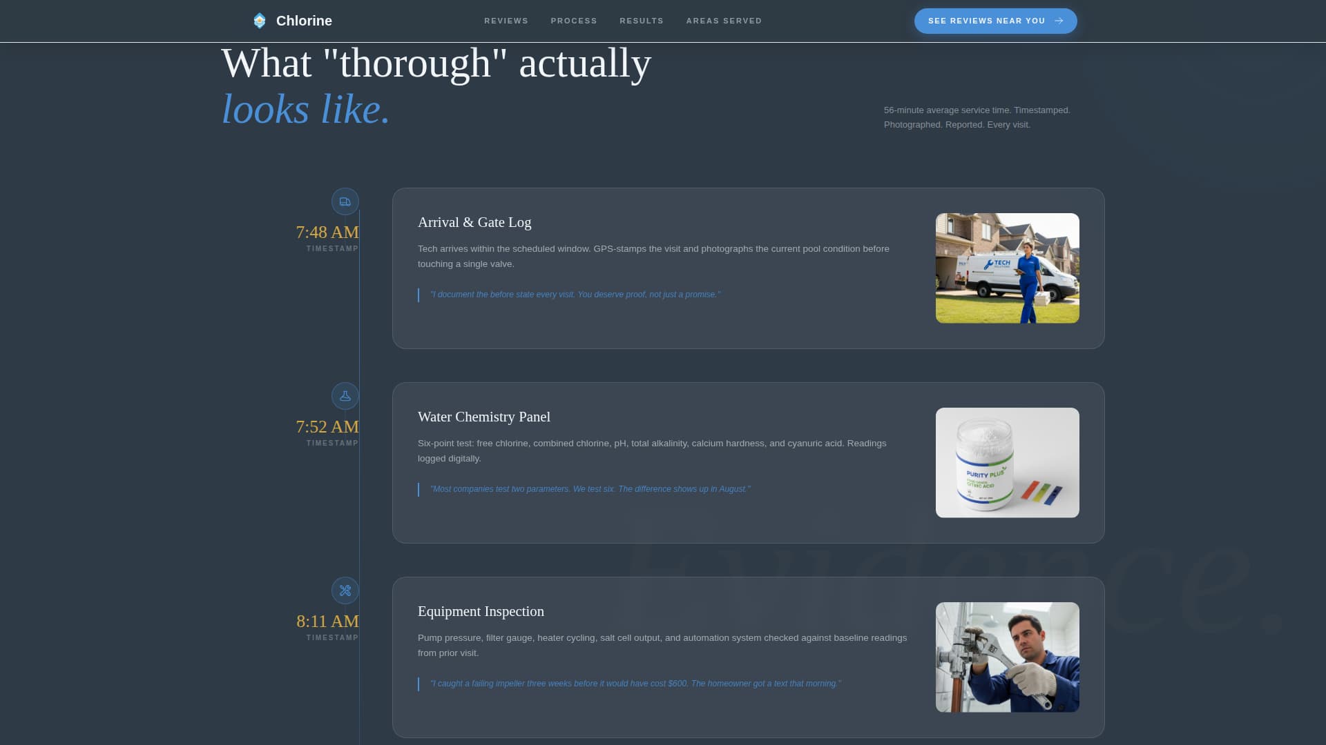 Pool Technician Reviews Website Template