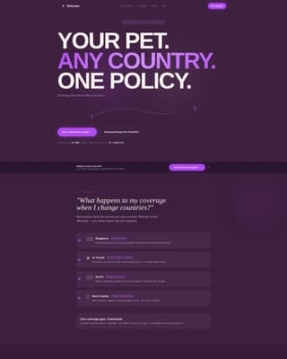 Relocate - Seamless Expatpetinsurance Landing Page Template