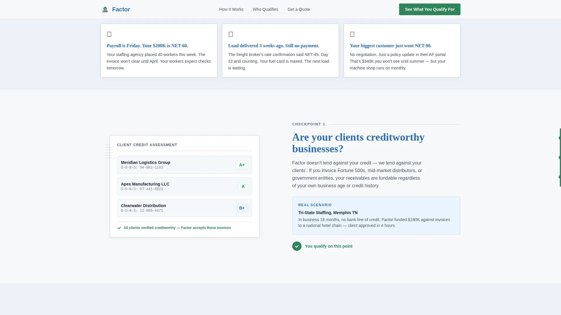 Unlock — Capital Invoice Solution Landing Page Template