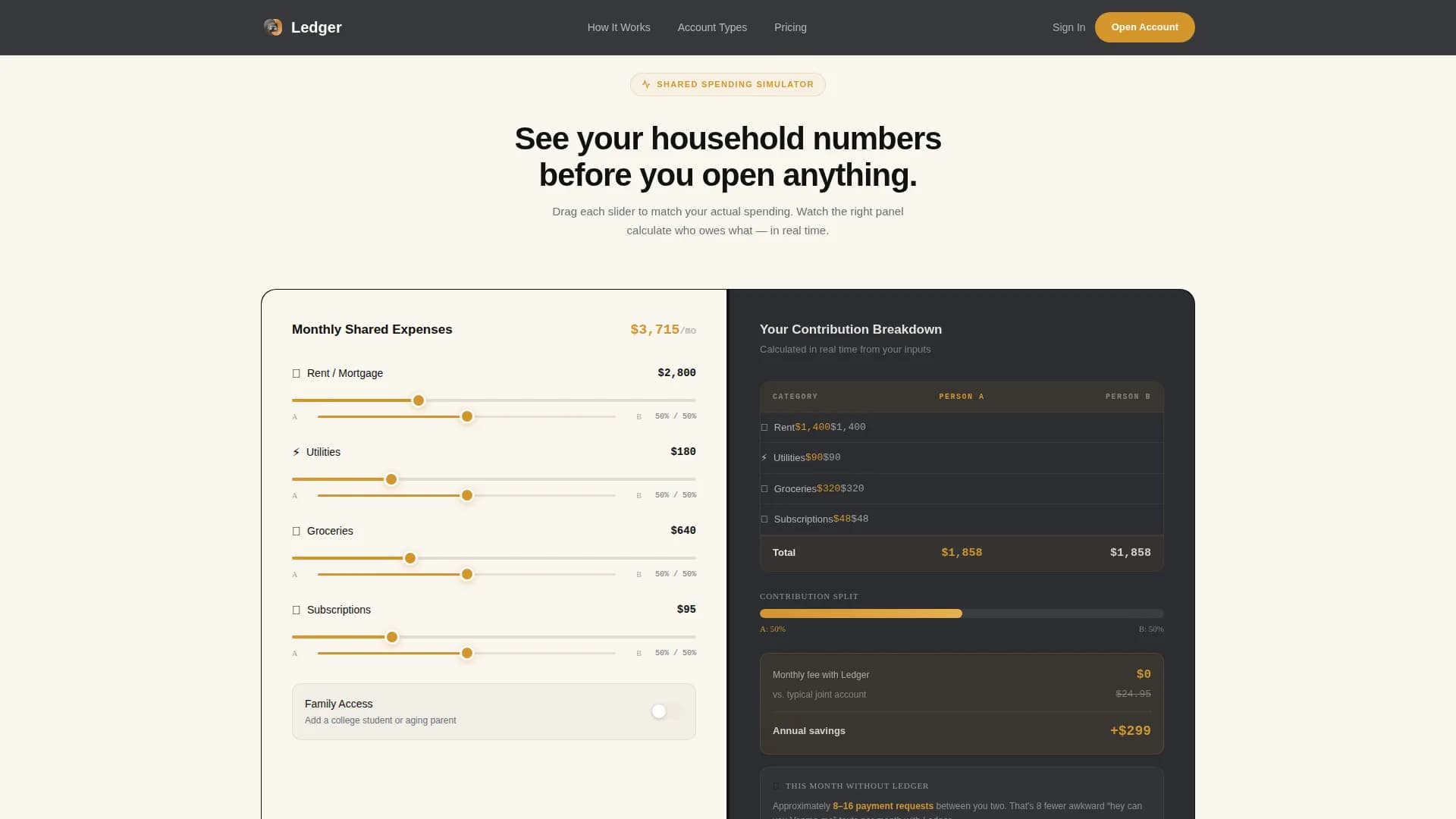 Coordinate — Joint Account Platform Landing Page Template
