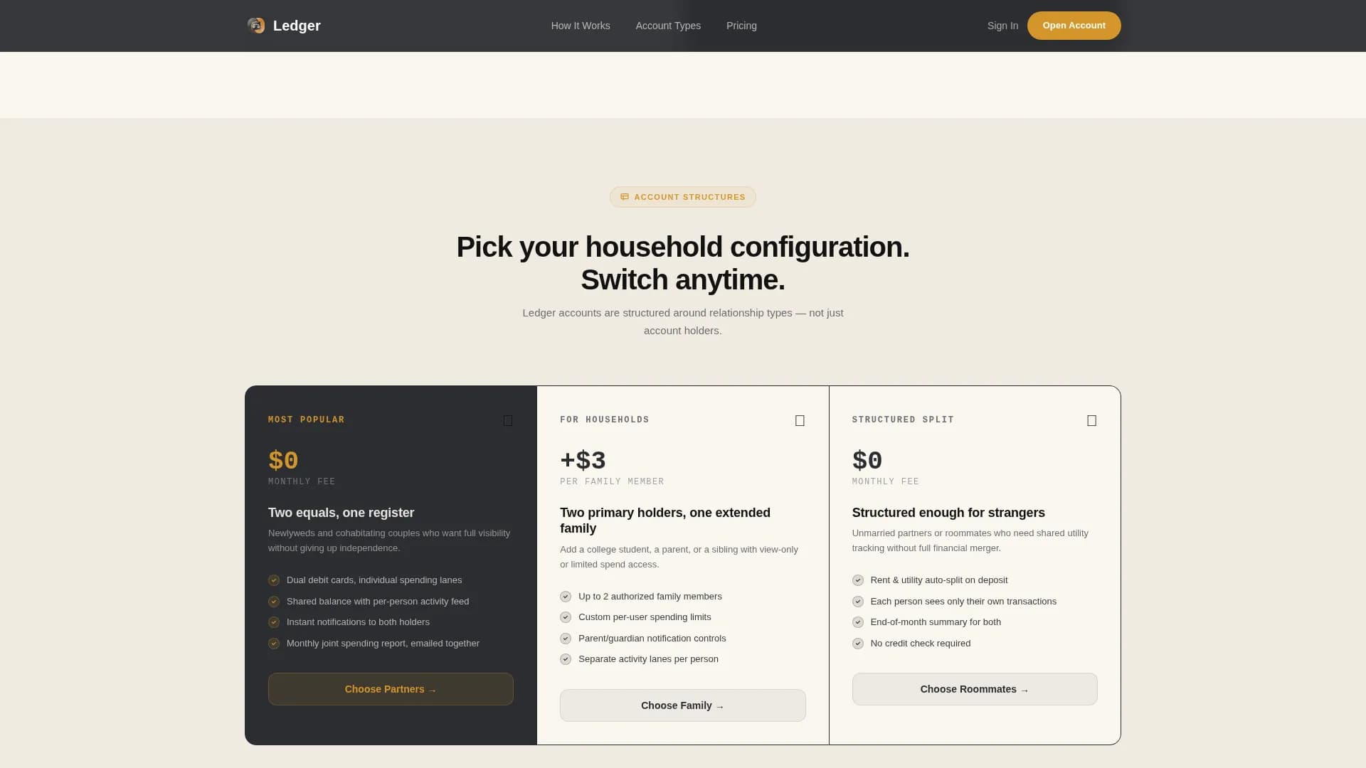 Coordinate — Joint Account Platform Landing Page Template