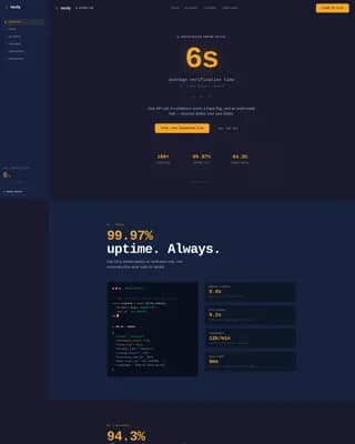 Verify - Instant KYC Identity Verification Landing Page Template