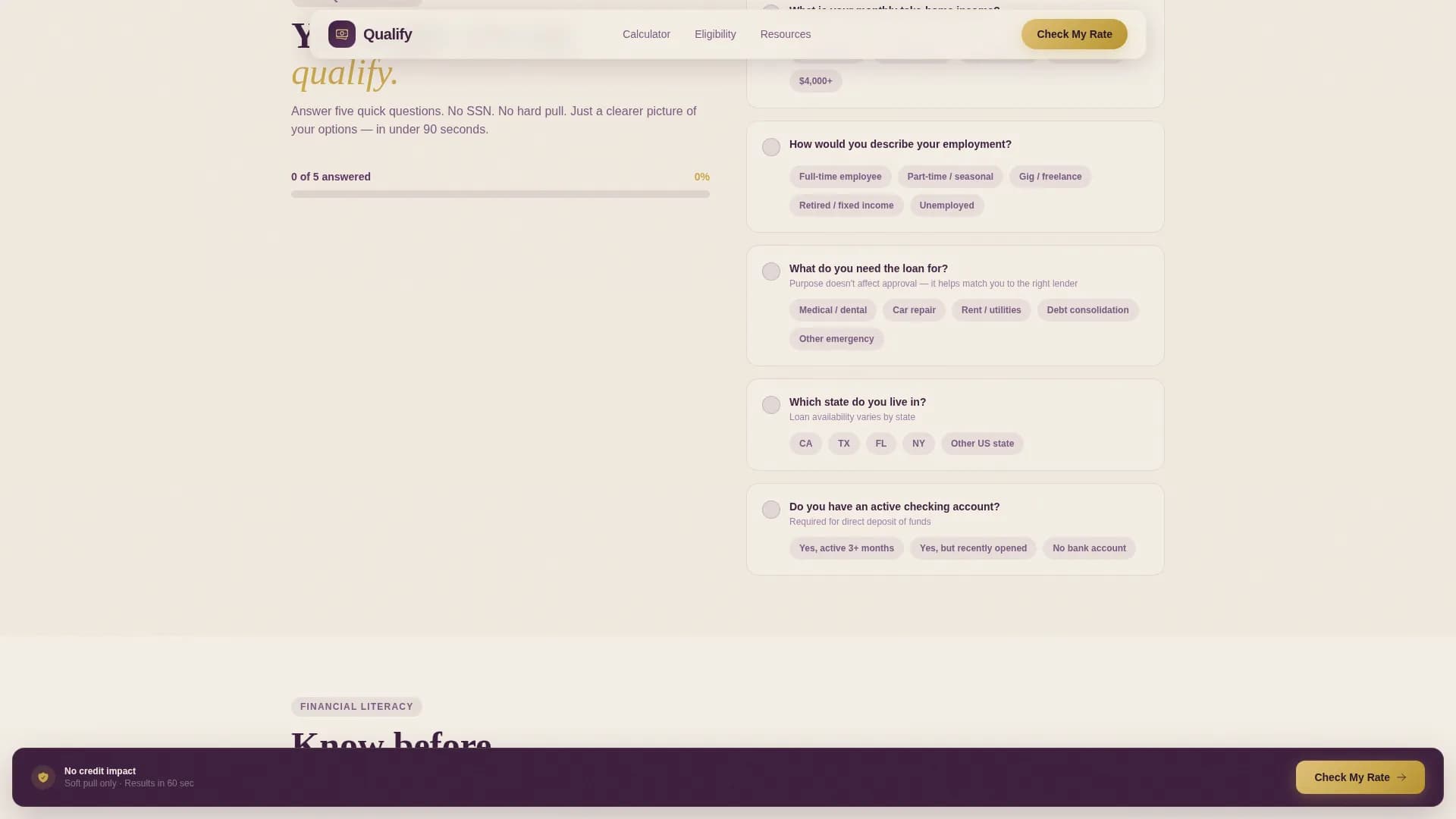 Accelerate — Rapid Personal Loan Landing Page Template