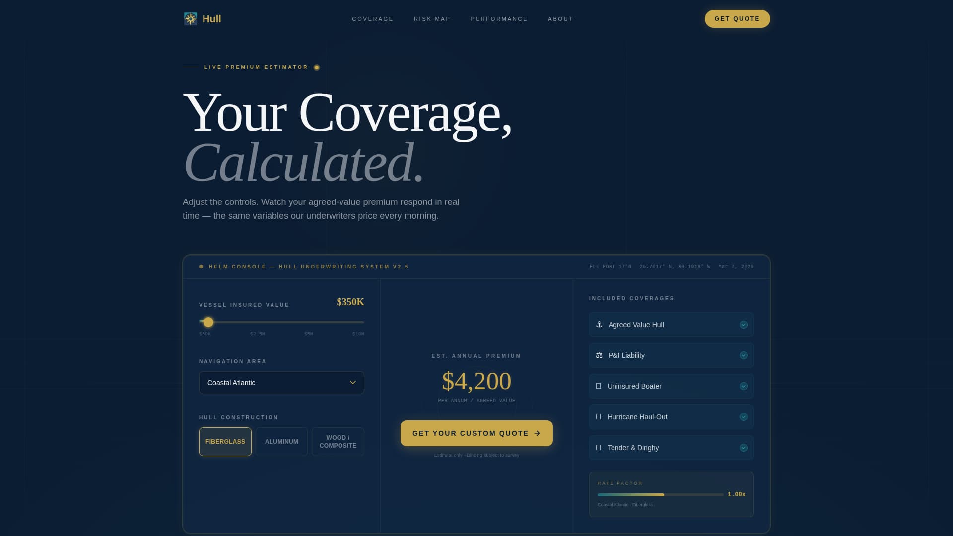 Hull - Authoritative Marine Landing Page Template