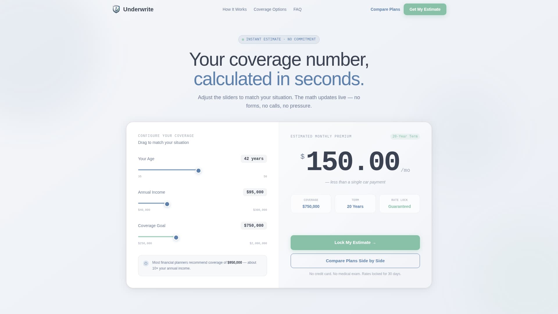 Underwrite - Trusted Insurance Landing Page Template