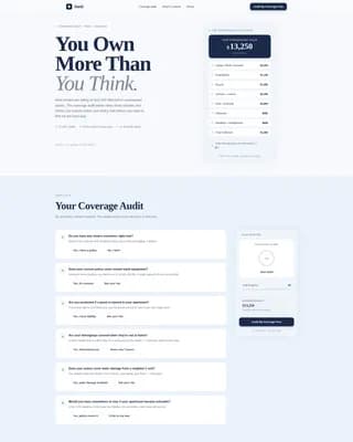 Shield - Trusted Coverage Audit Landing Page Template