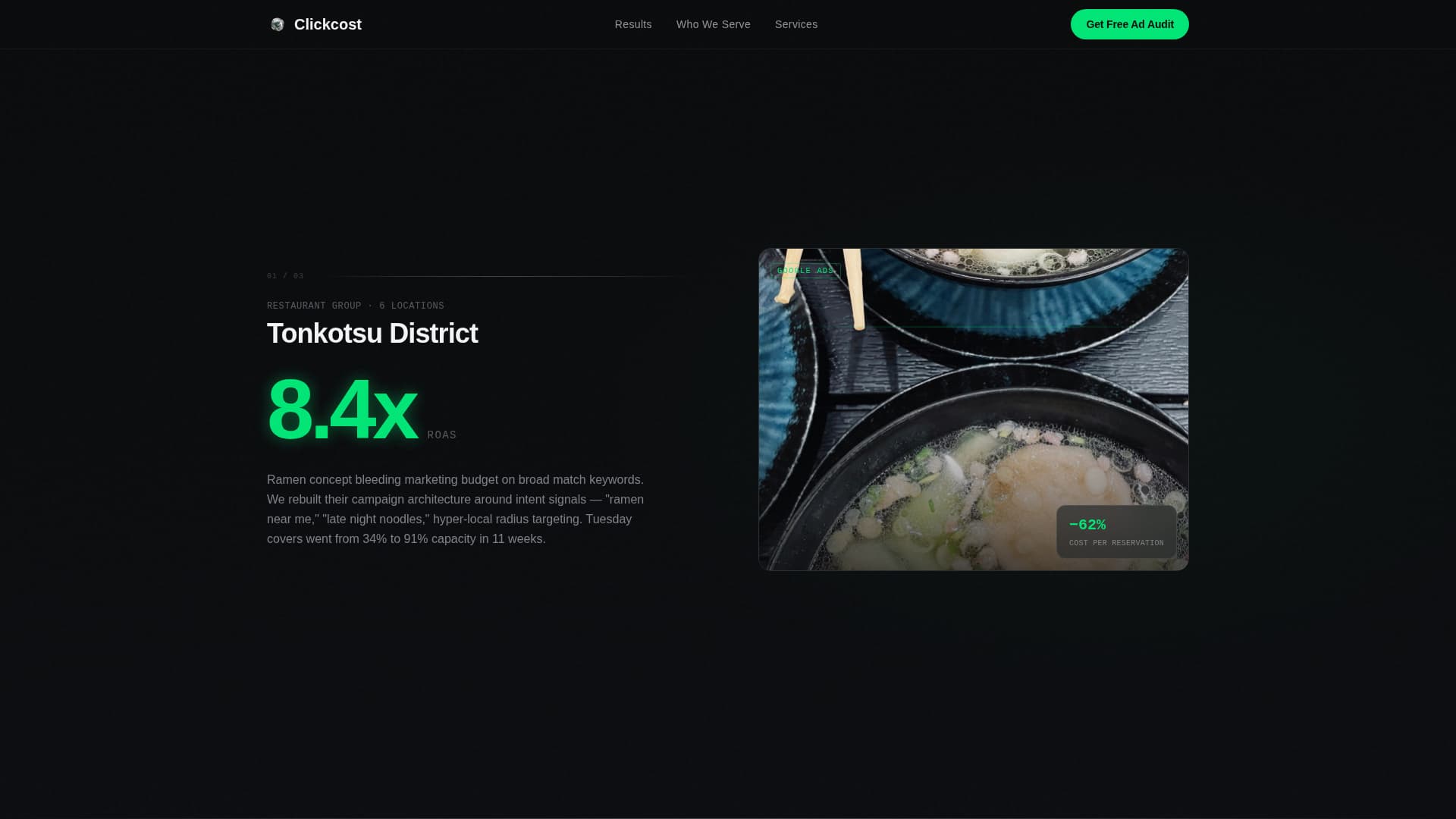 Food & Beverage Marketing & Agency Professional Website Template