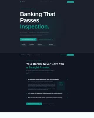 Establish — Veteran Business Checking Landing Page Template