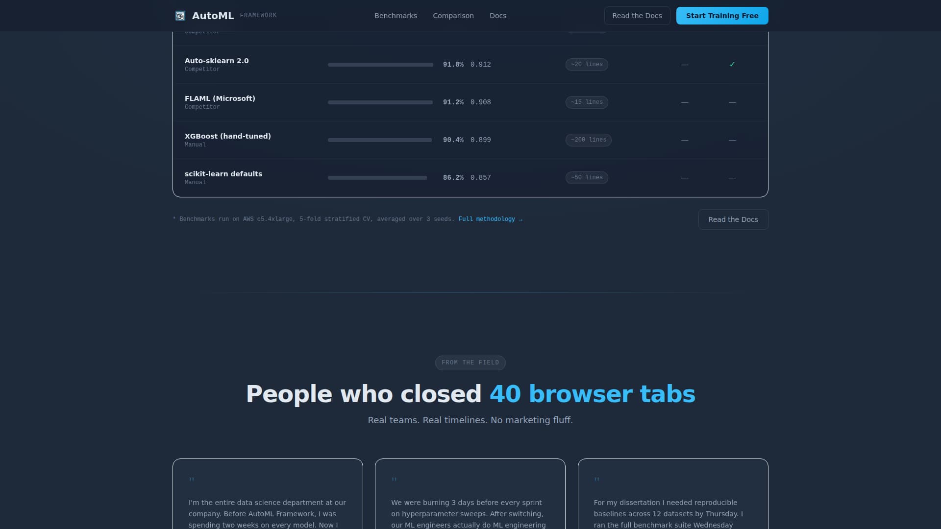 AutoML - Powerful Framework Landing Page Template