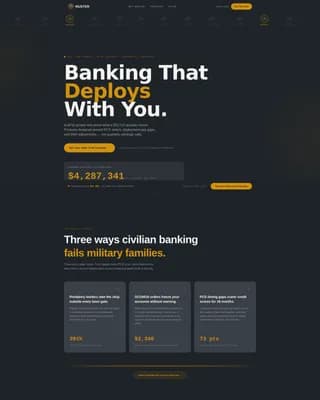 Honor — Military Credit Union Landing Page Template