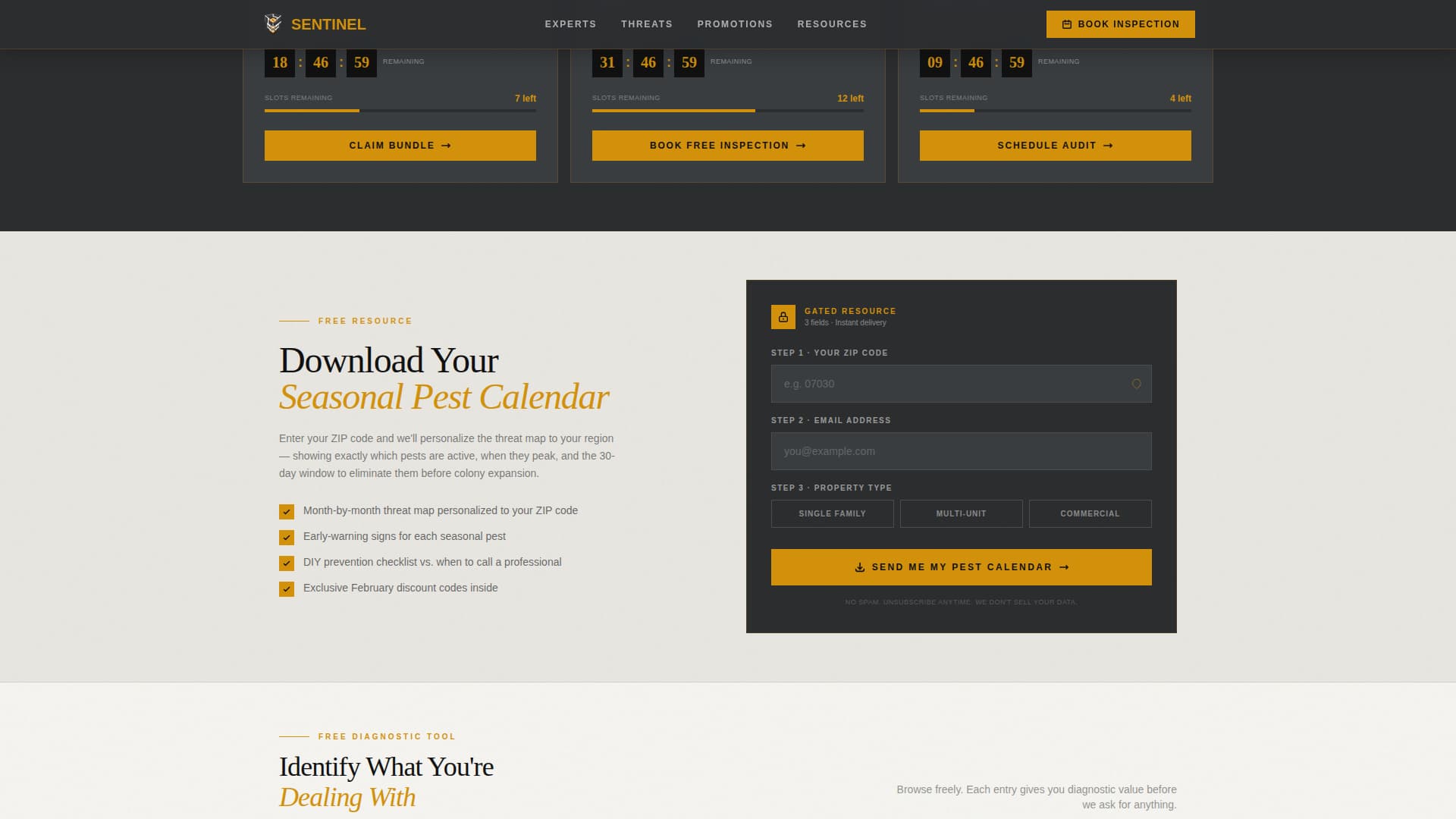 Pest Control Marketing Booking Website Template