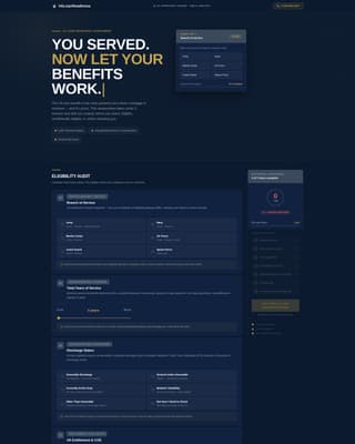Vaready - Precision Military Landing Page Template