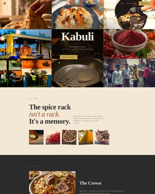 Kabuli - Authentic Afghancuisine Landing Page Template