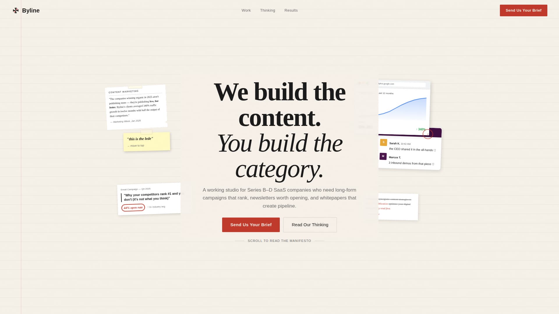 B2B Content Marketing Agency Website Template