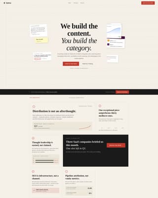 B2B Content Marketing Agency Website Template