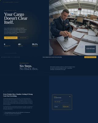 Customs Broker Reviews Website Template