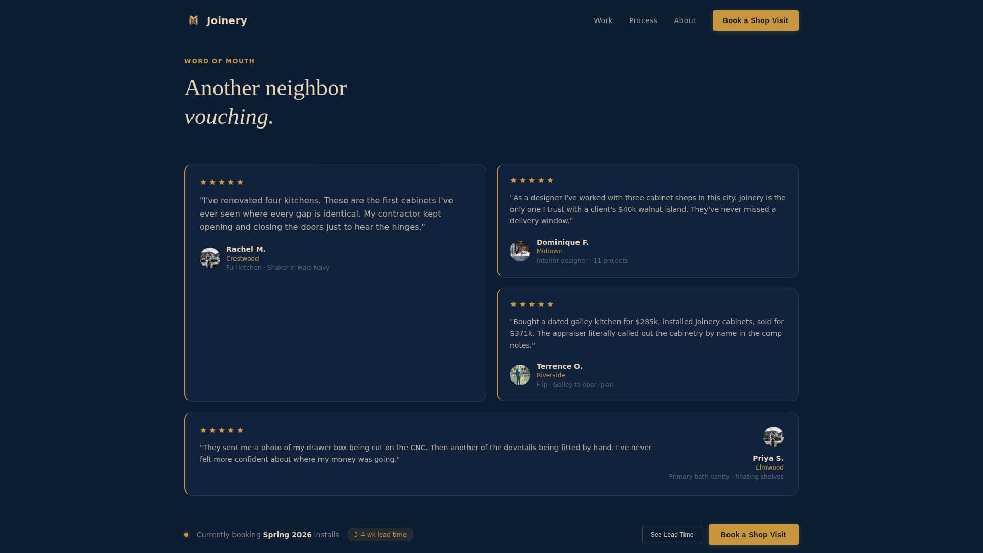 Kitchen & Bathroom Remodeling Booking Website Template