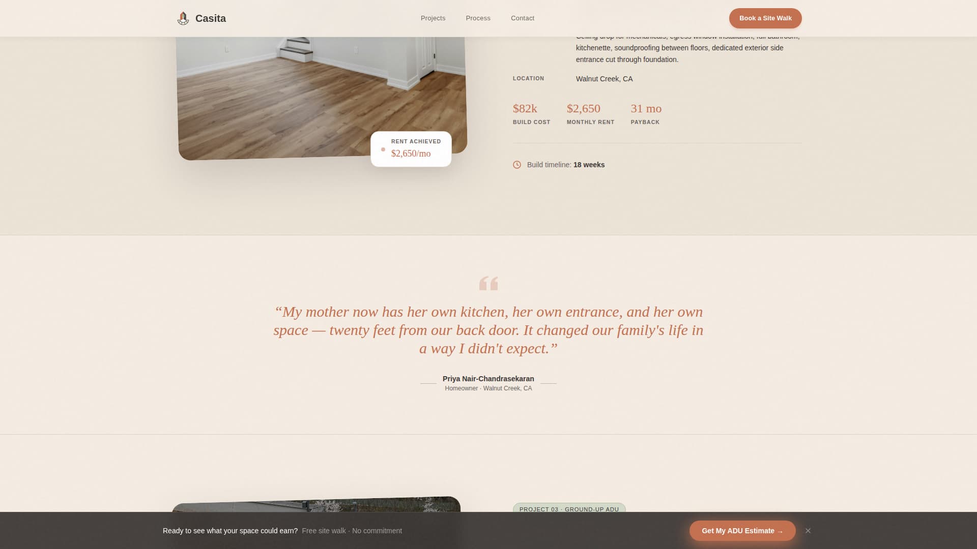 Casita - Luminous Adu Landing Page Template