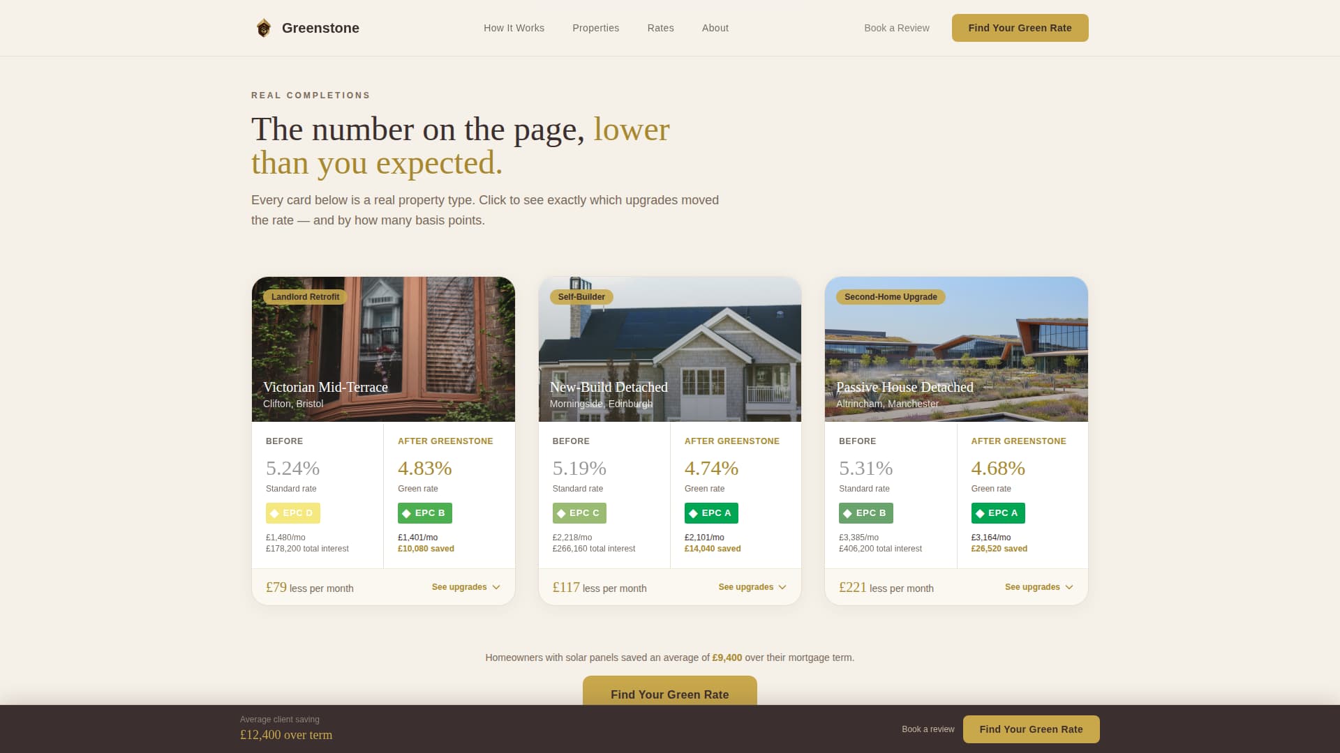 Greenstone - Premium Ecomortgage Landing Page Template
