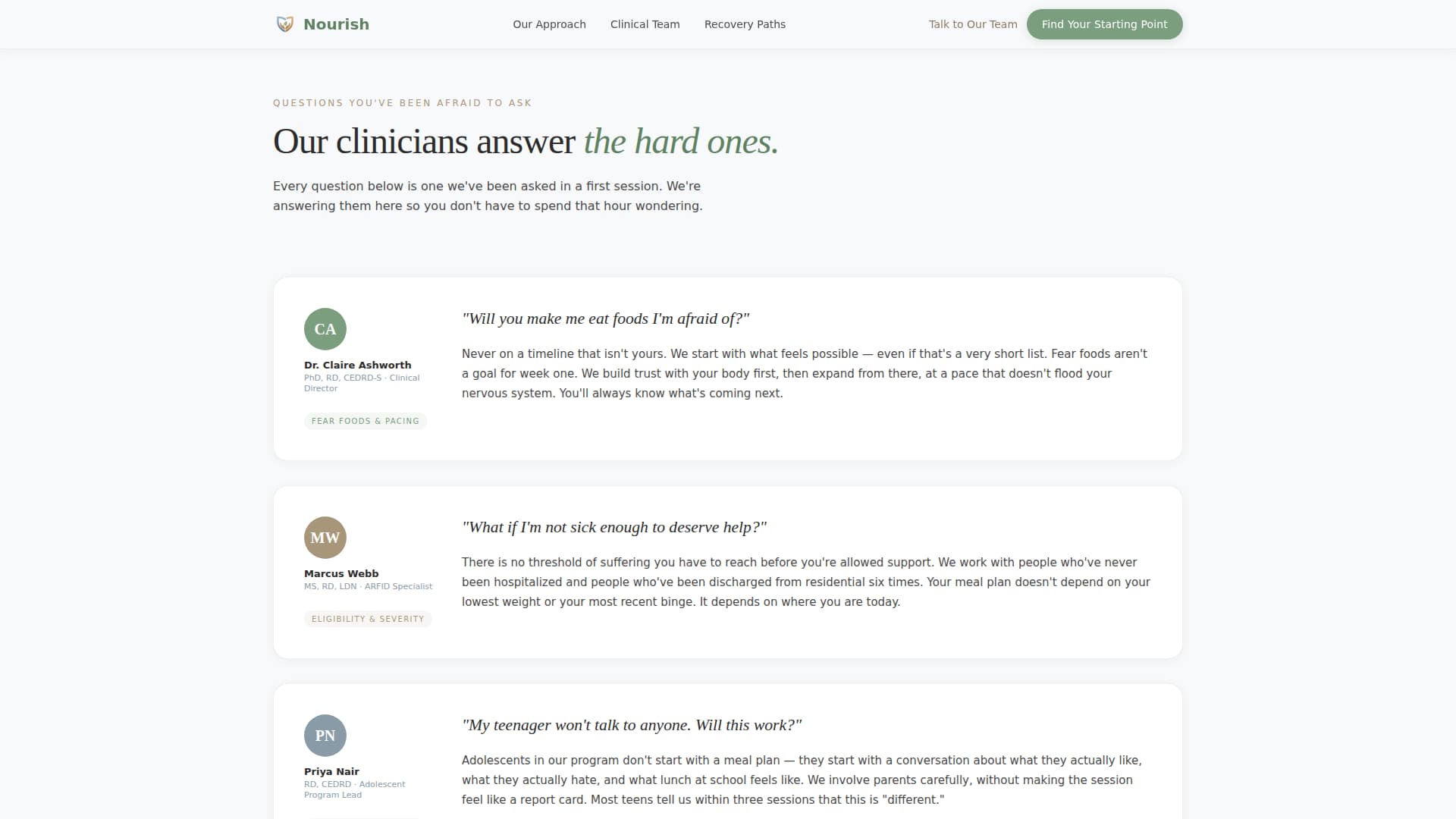 Eating Disorder Care Professional Website Template