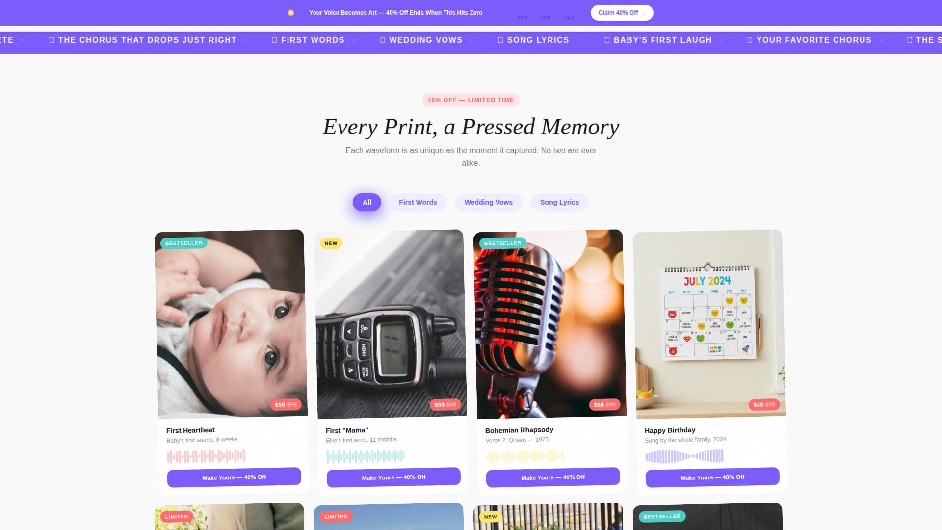 Niche & Artisan Products Pre-Launch Website Template