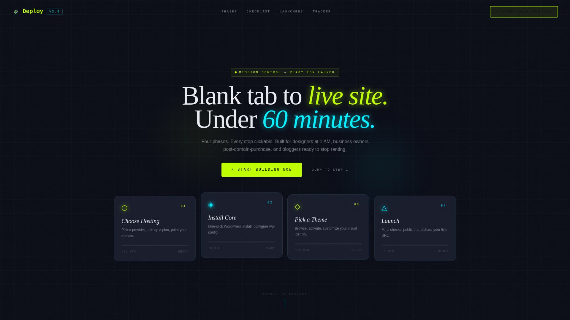 Deploy - Electric Wordpress Landing Page Template