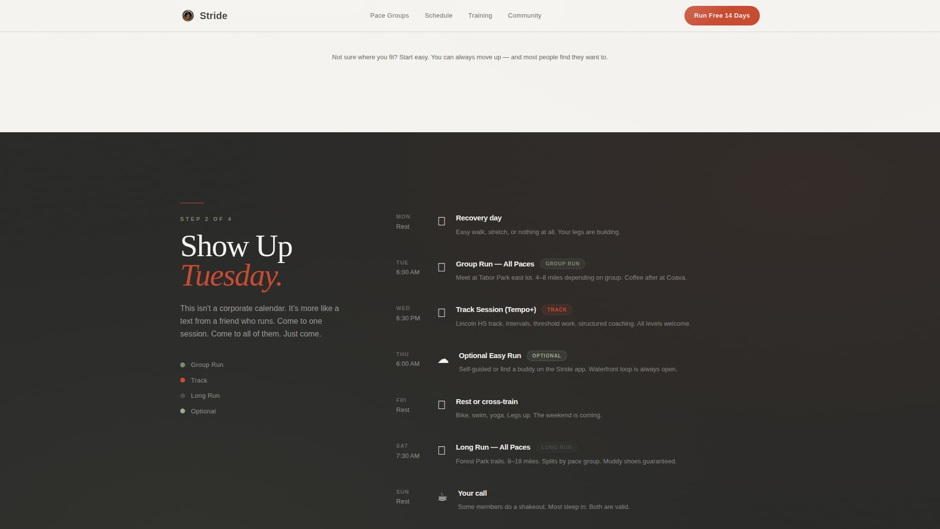 Running Fitness Professional Website Template