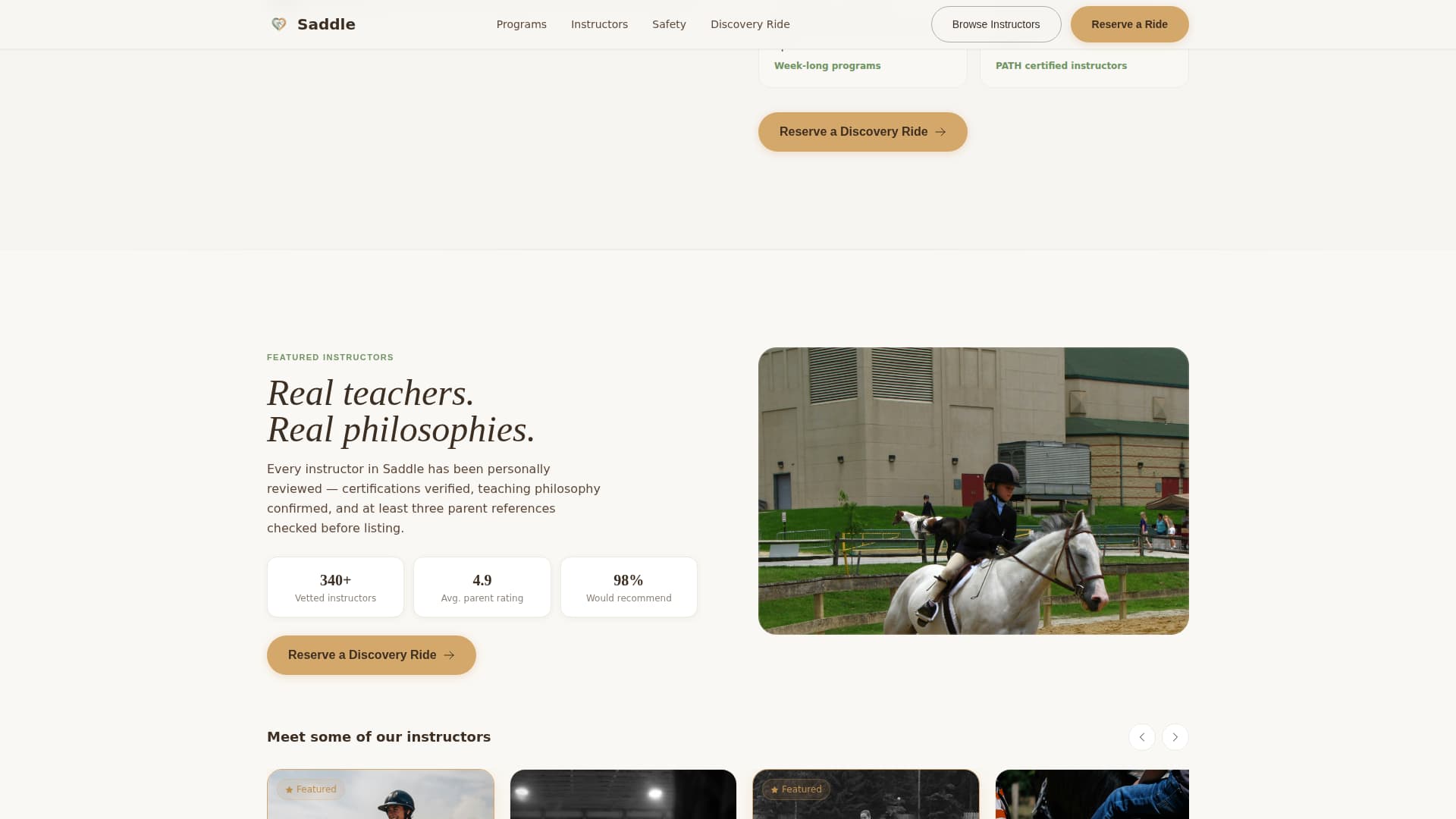 Kids Horseback Riding Directory Website Template
