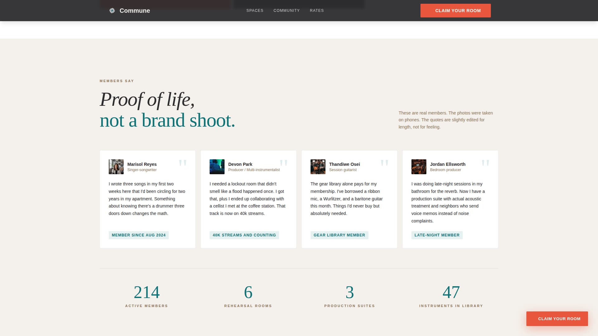 Commune - Vibrant Musicians Landing Page Template