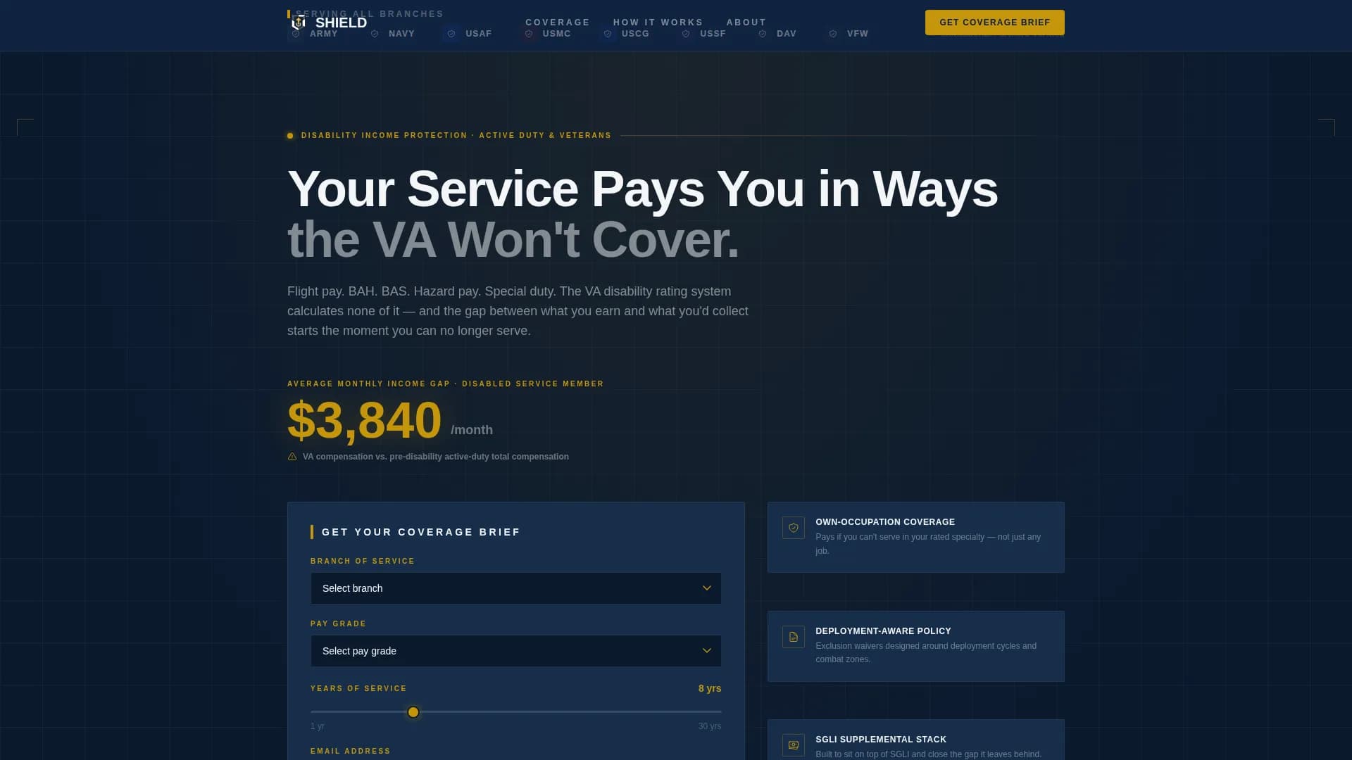 Safeguard — Disability Income Protection Landing Page Template