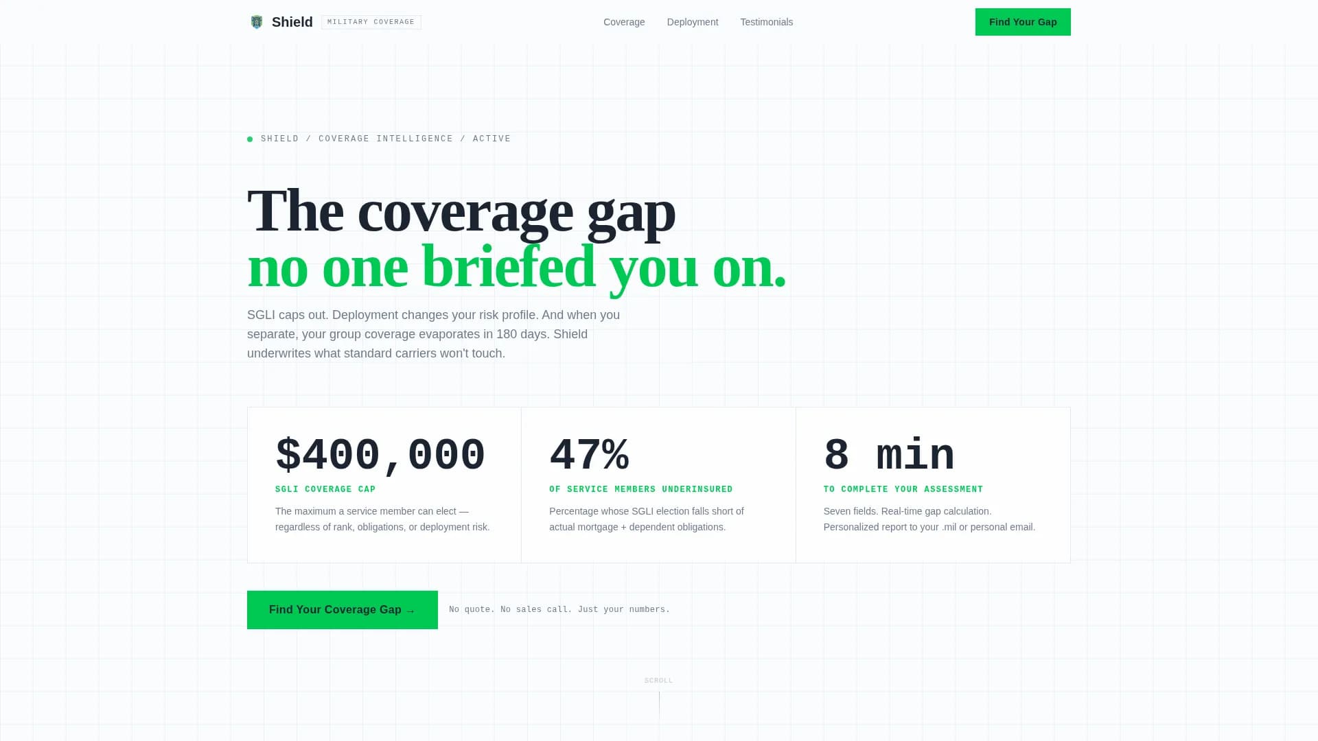 Defend — Military Life Insurance Landing Page Template