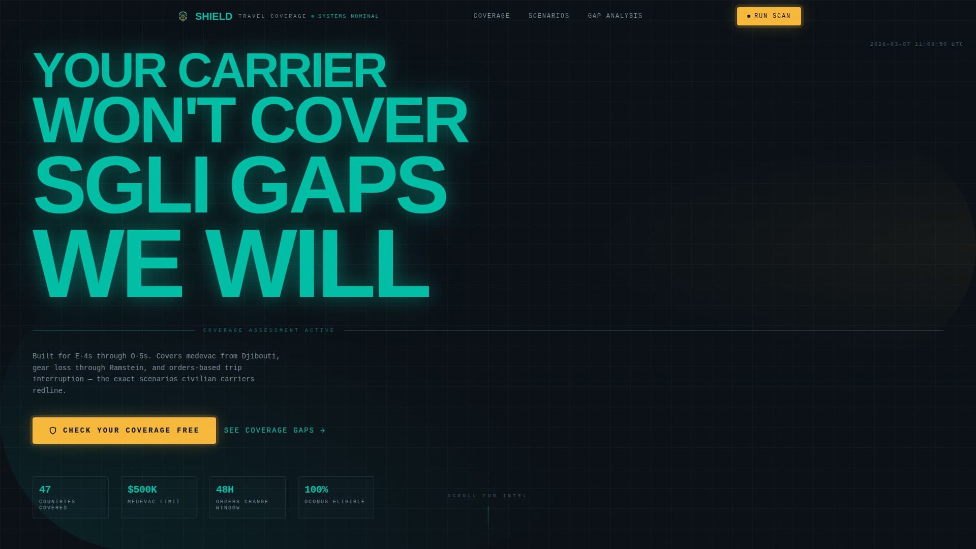 Shield - Tactical Militaryinsurance Landing Page Template