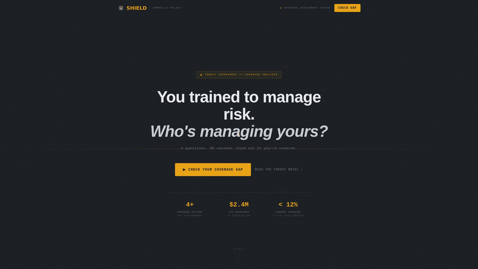 Shield - Tactical Military Landing Page Template