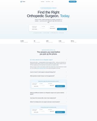 Orthopedic Surgeon FAQ Website Template
