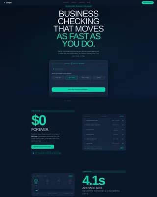 Ledger - Precision Business Checking Landing Page Template