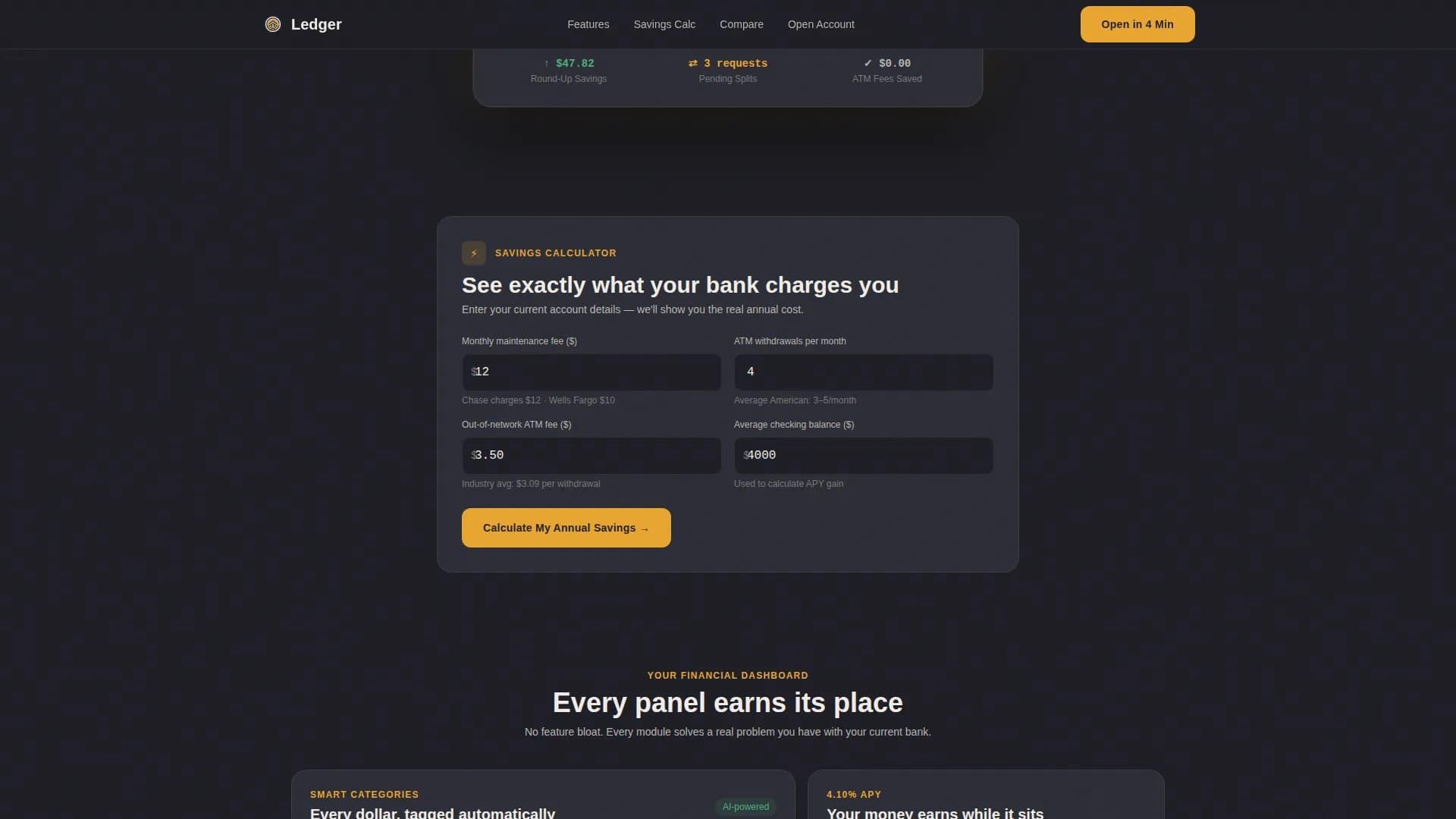 Sync — Millennial Checking Account Landing Page Template