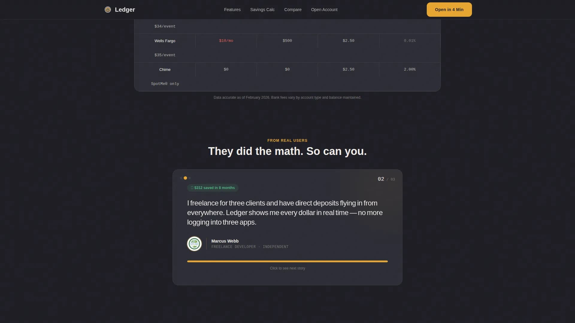 Sync — Millennial Checking Account Landing Page Template