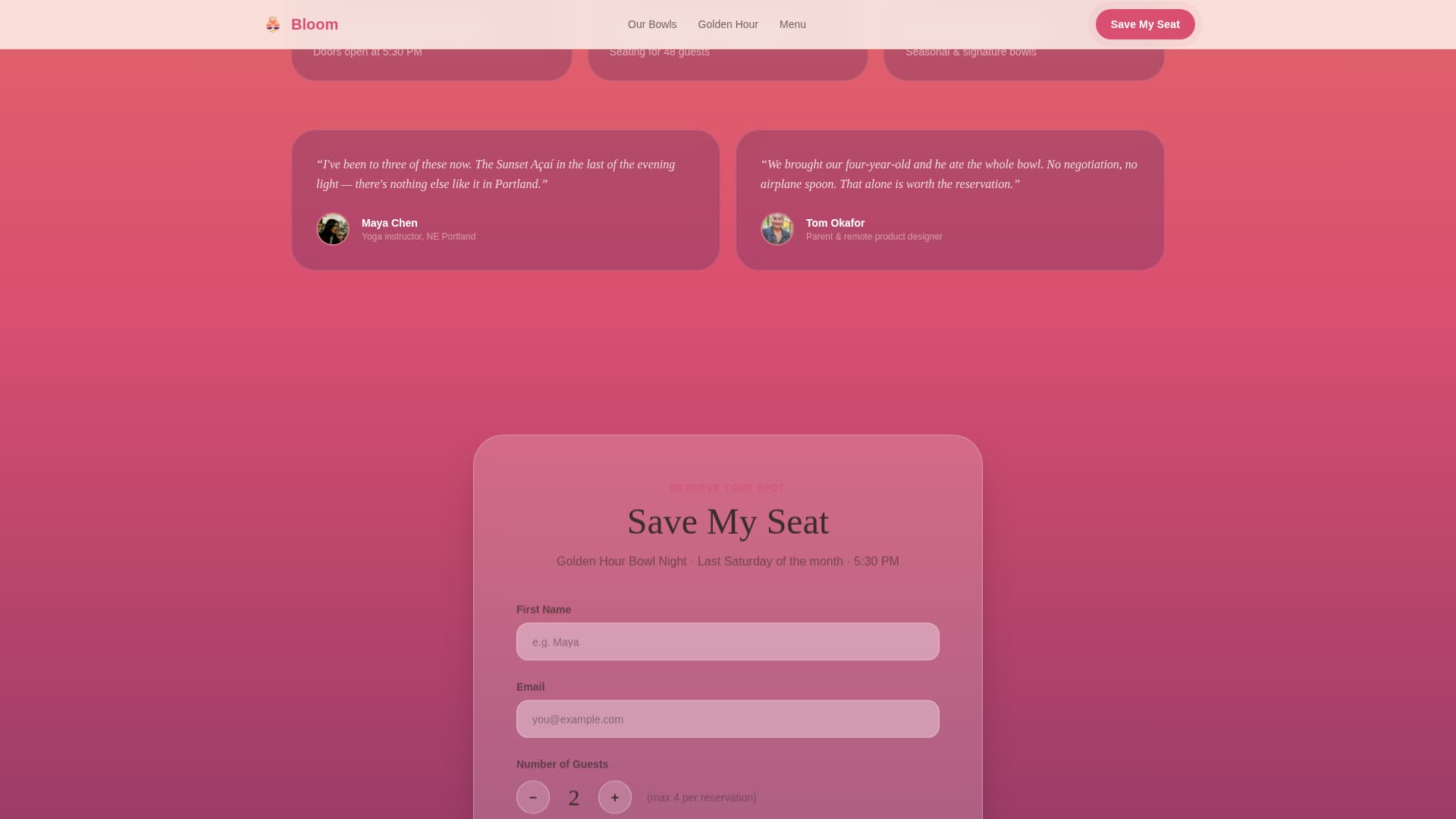 Bloom - Vibrant Superfood Landing Page Template