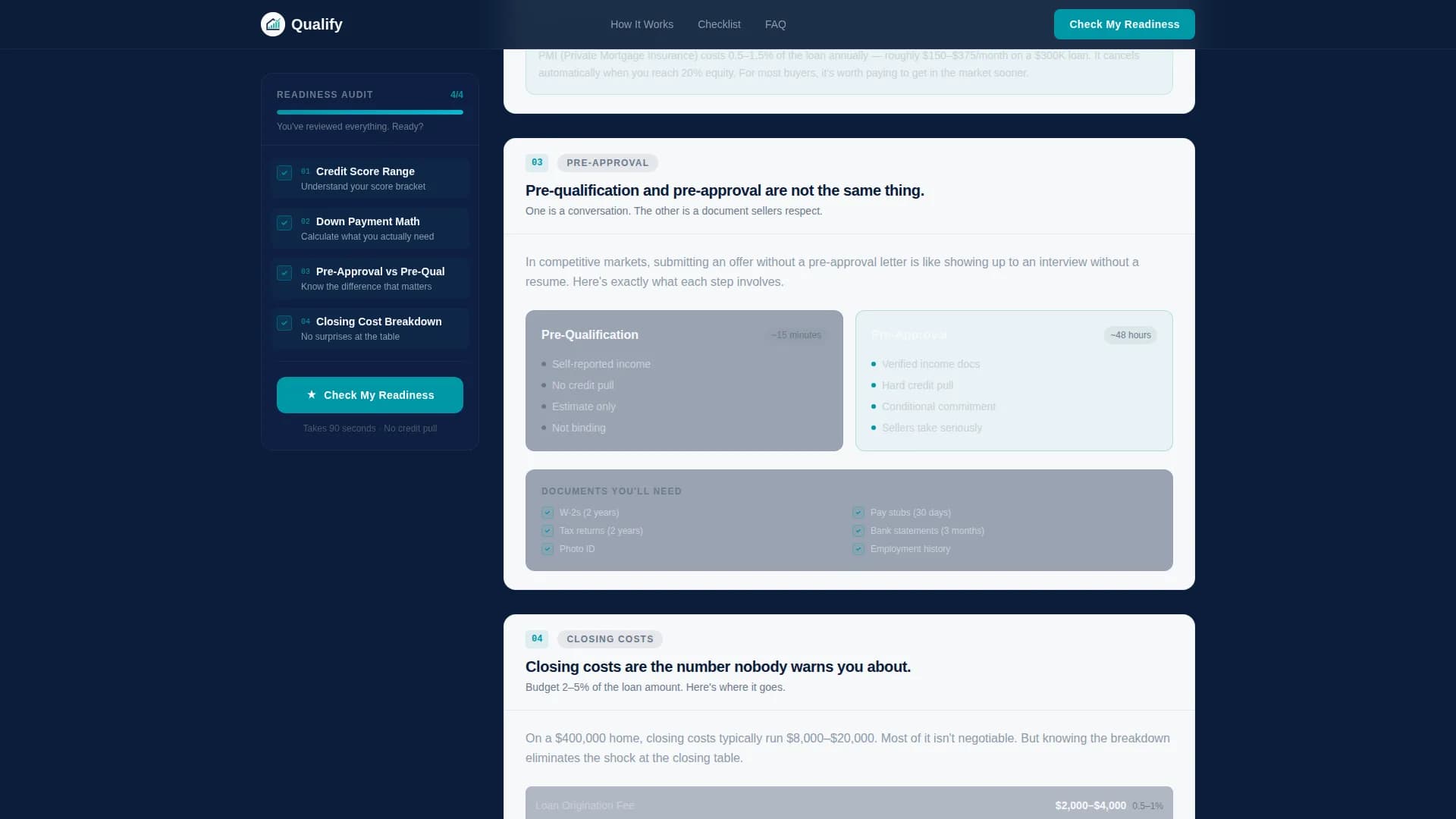 Qualify - Smart Mortgage Readiness Landing Page Template